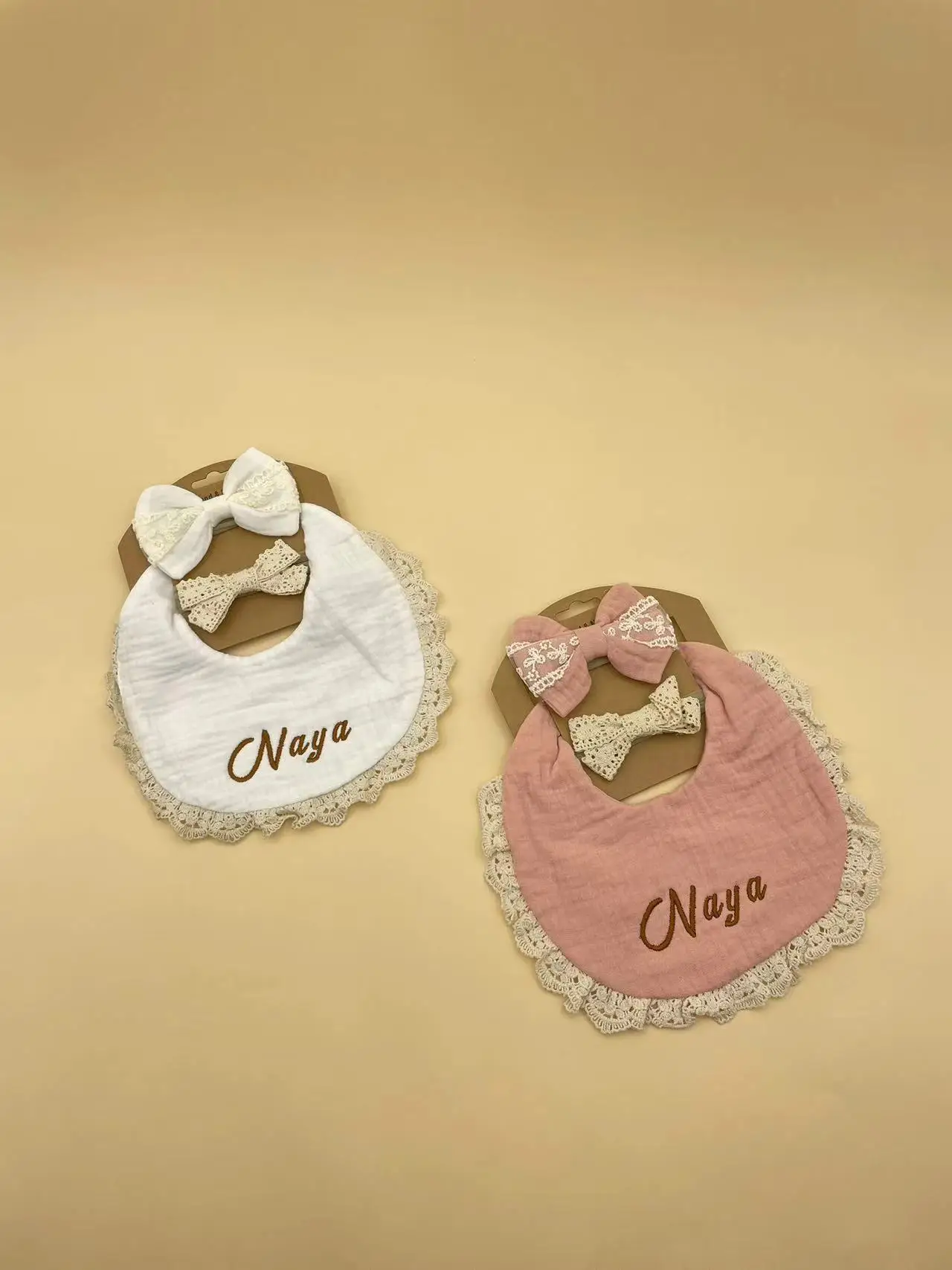 Personalized Cotton Baby Bib Custom Name Kids Feeding Saliva Towel Newborn Shower Gift Birth Gifts
