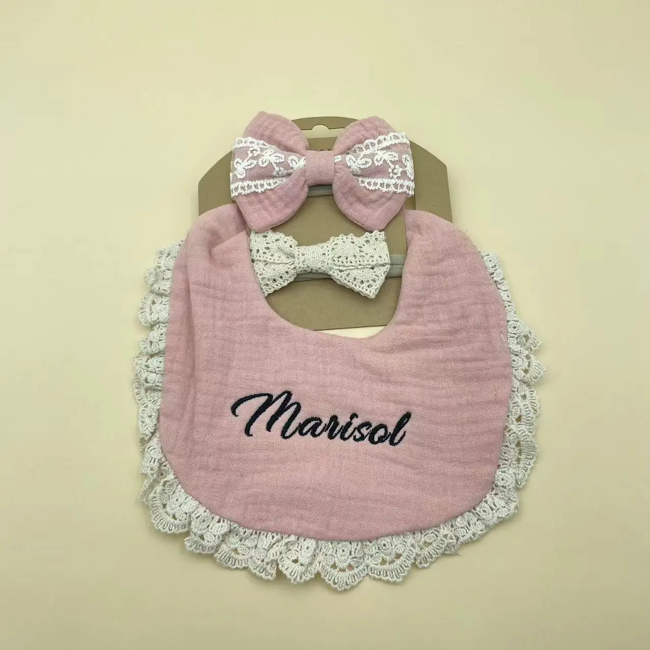 Personalized Cotton Baby Bib Custom Name Kids Feeding Saliva Towel Newborn Shower Gift Birth Gifts