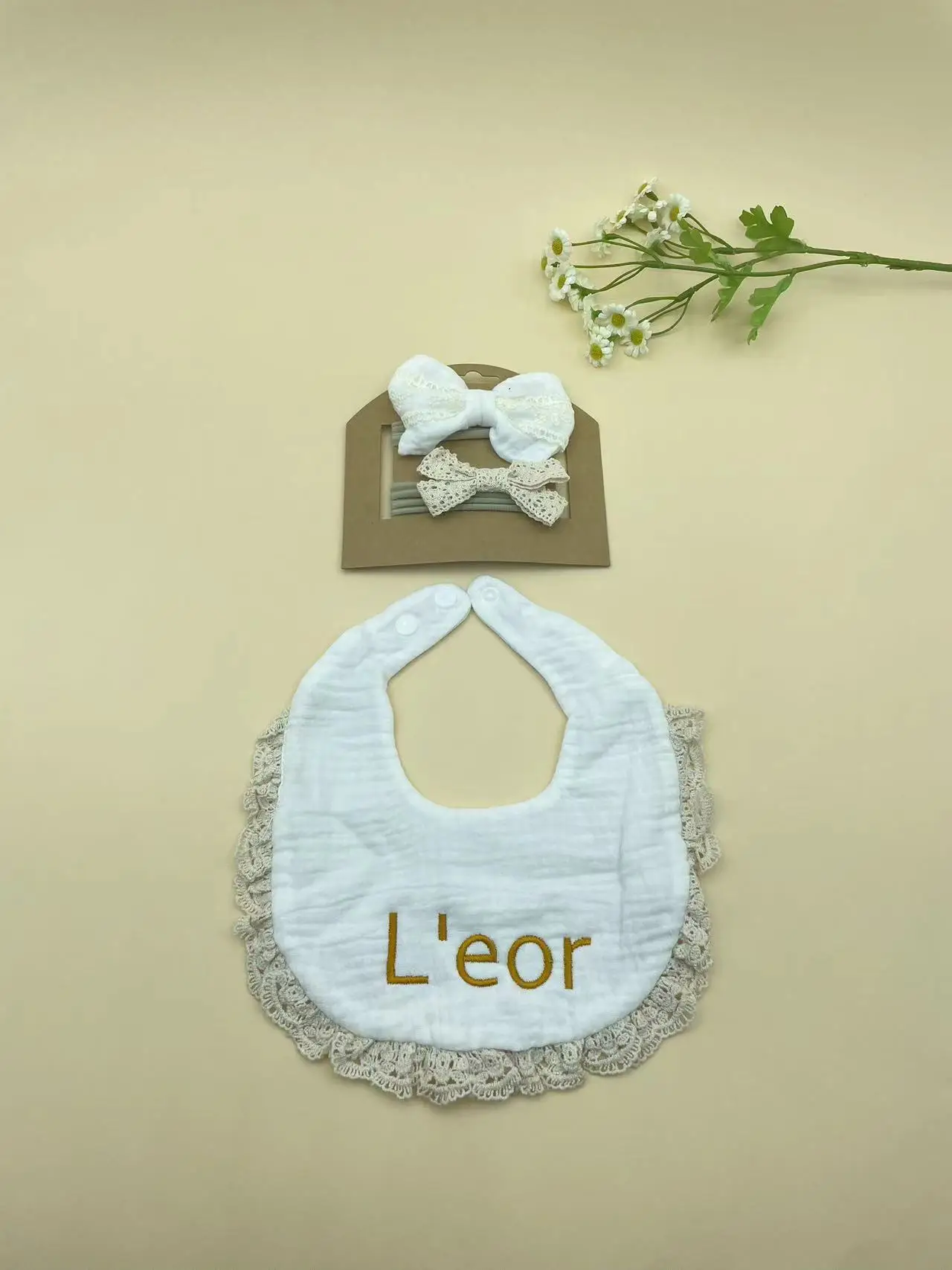 Personalized Cotton Baby Bib Custom Name Kids Feeding Saliva Towel Newborn Shower Gift Birth Gifts