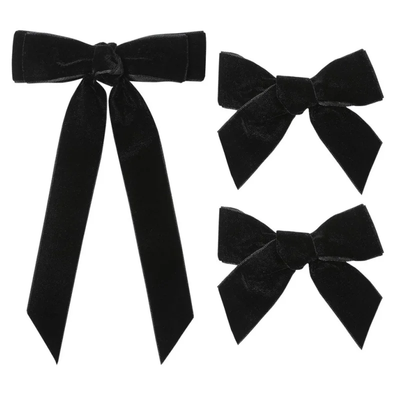 2025 Cute Velvet Bow Hairpins Set Women Children Girls Hair Clips Pin Barrettes Accessories Hairclip Headdress Headwear Ornament