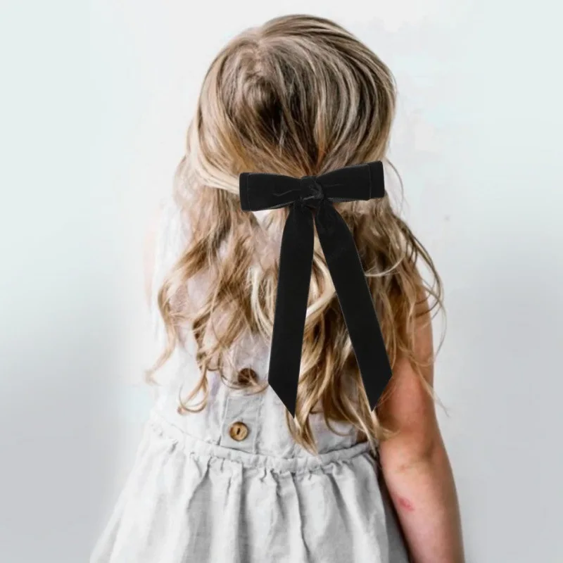 2025 Cute Velvet Bow Hairpins Set Women Children Girls Hair Clips Pin Barrettes Accessories Hairclip Headdress Headwear Ornament