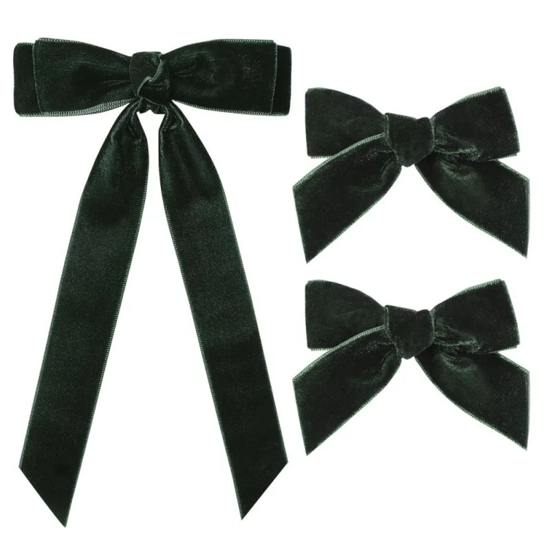 2025 Cute Velvet Bow Hairpins Set Women Children Girls Hair Clips Pin Barrettes Accessories Hairclip Headdress Headwear Ornament