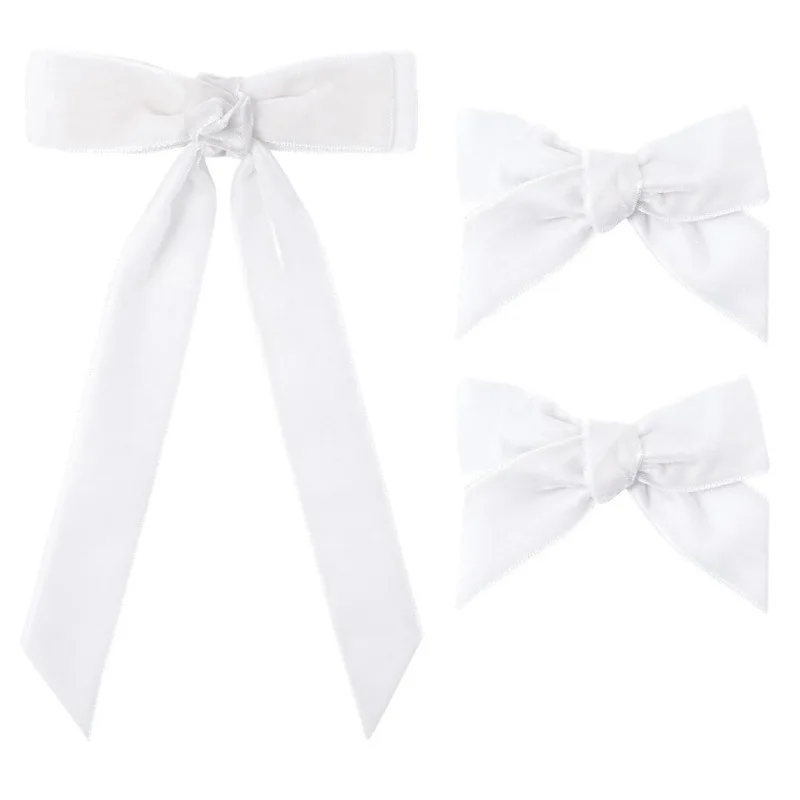 2025 Cute Velvet Bow Hairpins Set Women Children Girls Hair Clips Pin Barrettes Accessories Hairclip Headdress Headwear Ornament