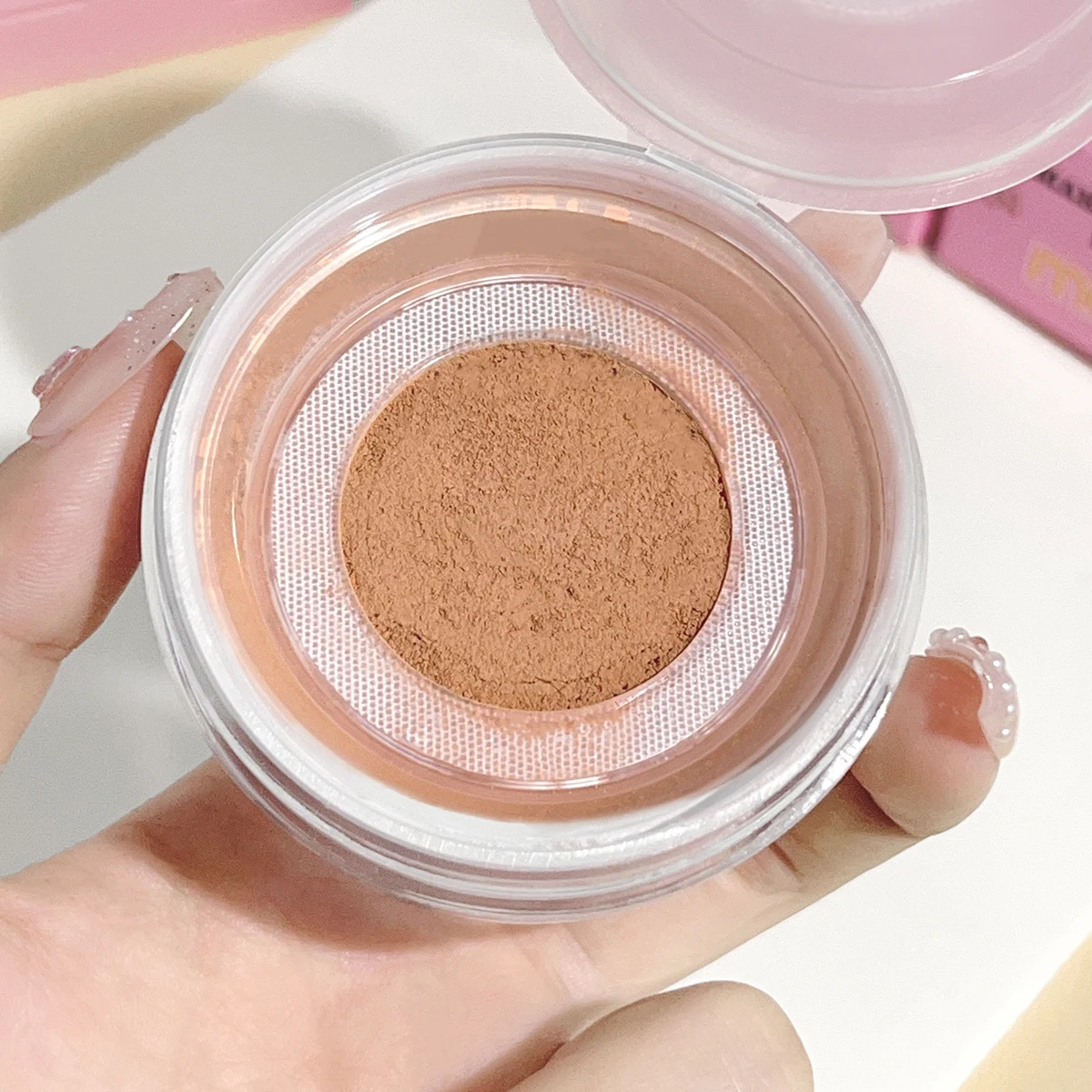 Setting powder, oil control, waterproof, sweat-proof, no makeup removal, brightening, invisible pore concealer, facial makeup lo