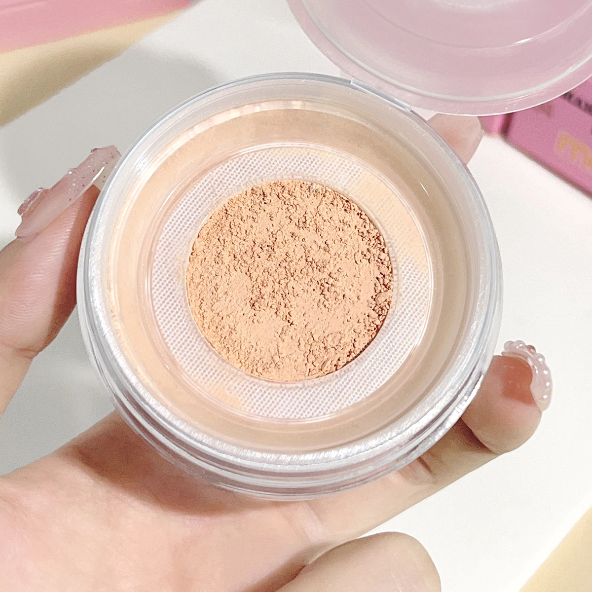 Setting powder, oil control, waterproof, sweat-proof, no makeup removal, brightening, invisible pore concealer, facial makeup lo