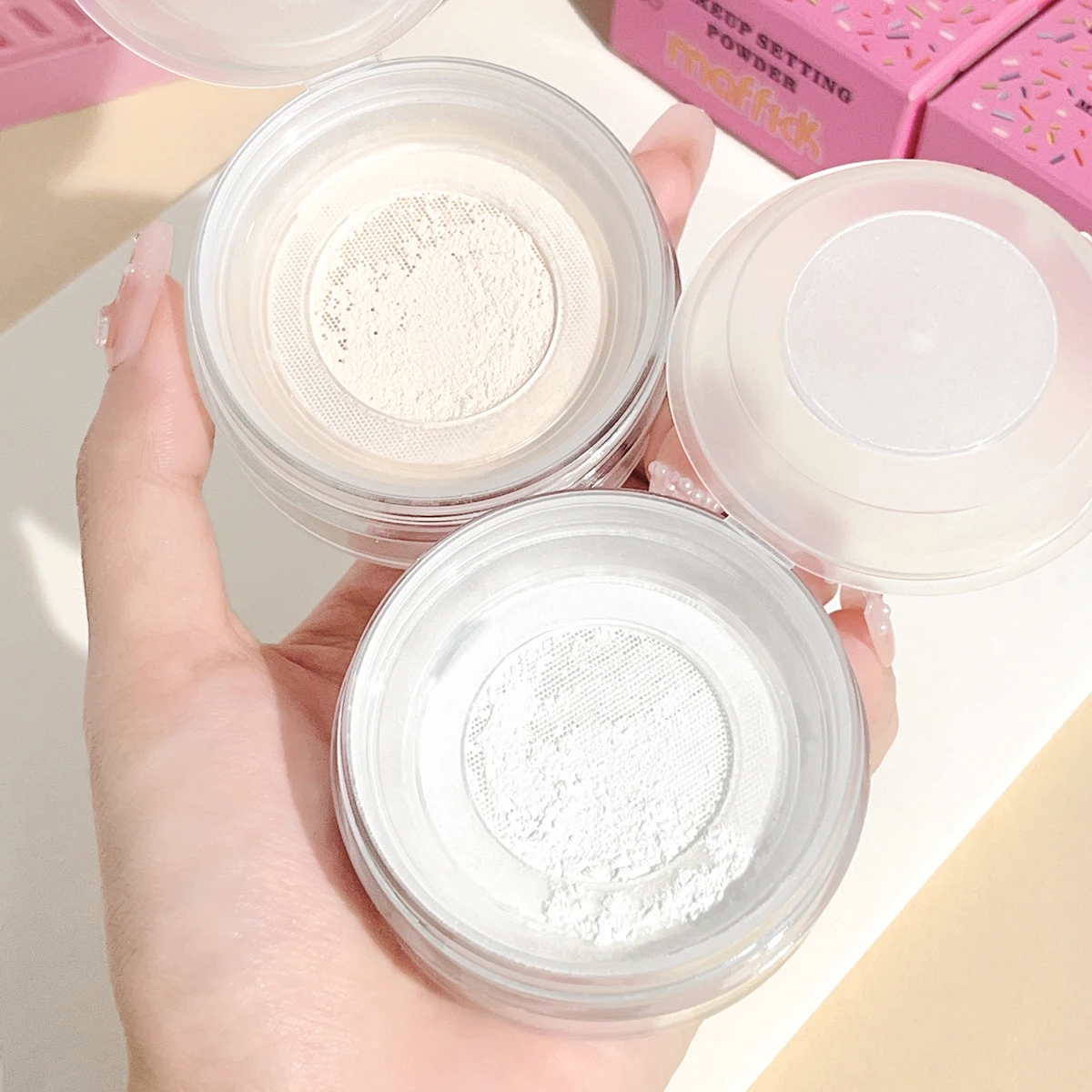 Setting powder, oil control, waterproof, sweat-proof, no makeup removal, brightening, invisible pore concealer, facial makeup lo