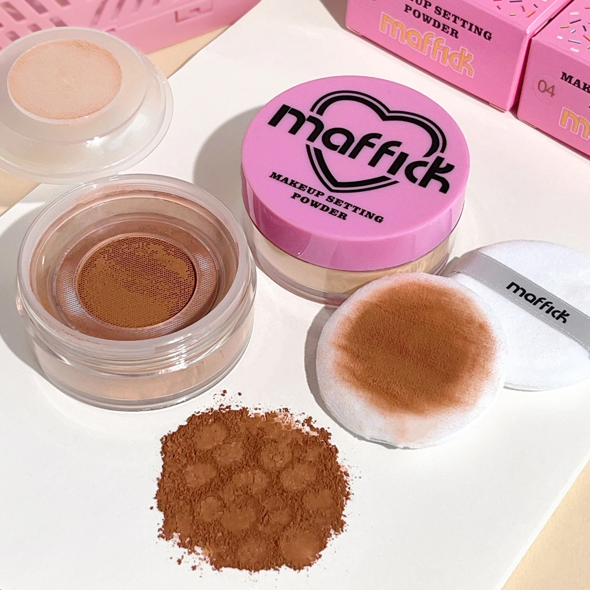 Setting powder, oil control, waterproof, sweat-proof, no makeup removal, brightening, invisible pore concealer, facial makeup lo