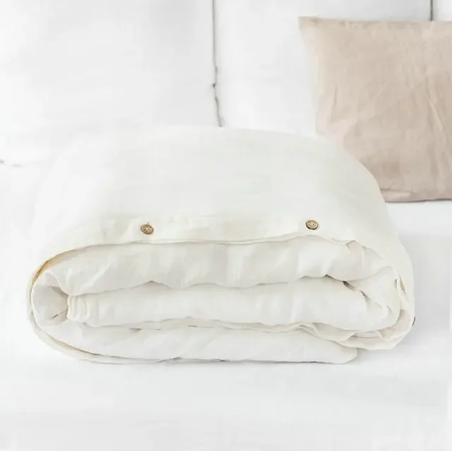 Home Textiles Bedding 100% French Linen Stone-washed Natural Duvet Cover Comfortable Quilt Comforter Cover Queen Durable Healthy