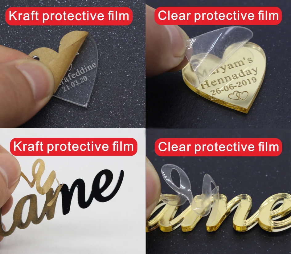 50pcs Personalized Name Shower Baby Baptism Tag Engraved Acrylic Round Circle Wedding Table Party Decoration Custome Gift Favors