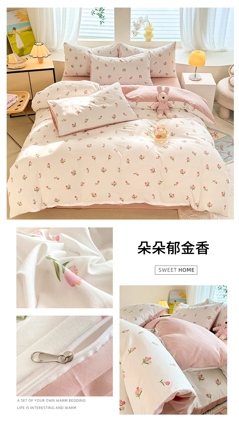 Cute Dog Printed Duvet Cover Set Brown Color Comforter Cover with Pillowcase for Kids Single/Queen/King Housse De Couette Full