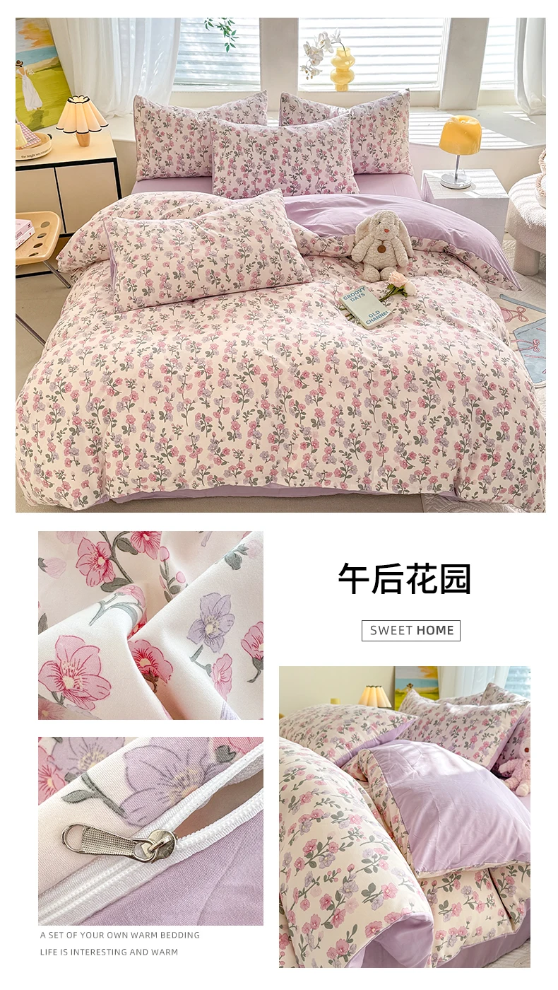 Cute Dog Printed Duvet Cover Set Brown Color Comforter Cover with Pillowcase for Kids Single/Queen/King Housse De Couette Full