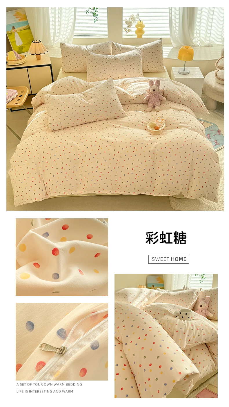 Cute Dog Printed Duvet Cover Set Brown Color Comforter Cover with Pillowcase for Kids Single/Queen/King Housse De Couette Full