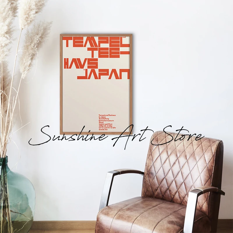 Modernist Gallery Art Exhibition Poster Canvas Printing Vintage Abstract Exhibition Advertising Wall Art Decor Home Room Decor