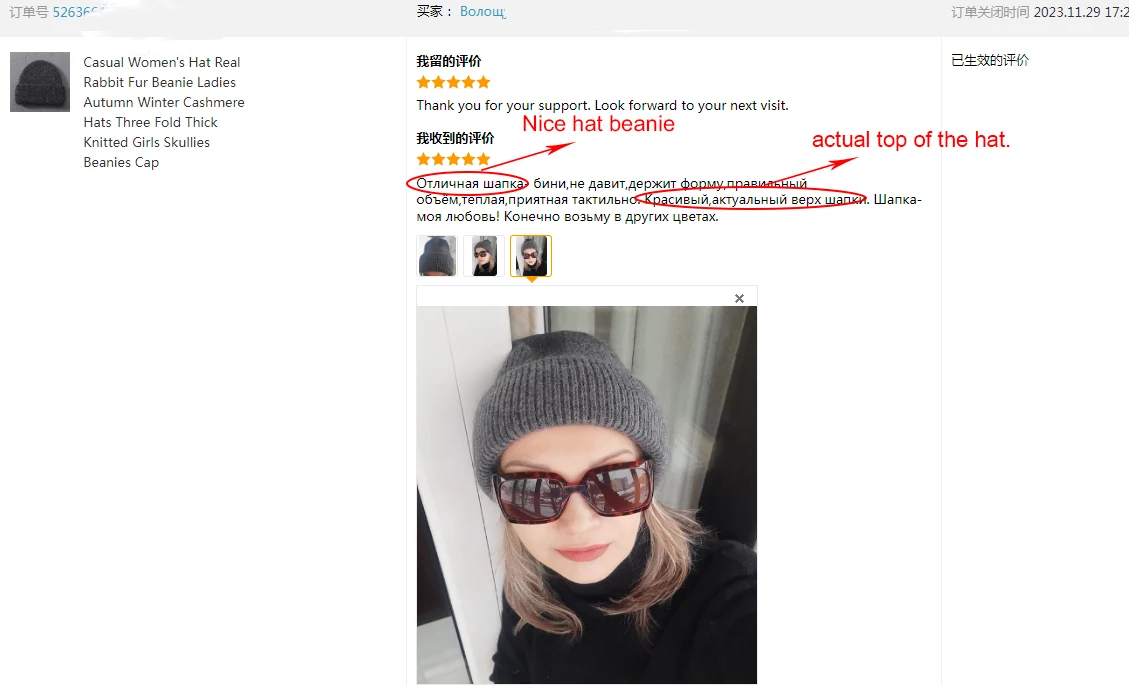 Casual Winter Hat for Women Real Rabbit Fur Beanie Ladies Fall Cashmere Hats Three Fold Thick Knitted Girls Skullies Beanies Cap
