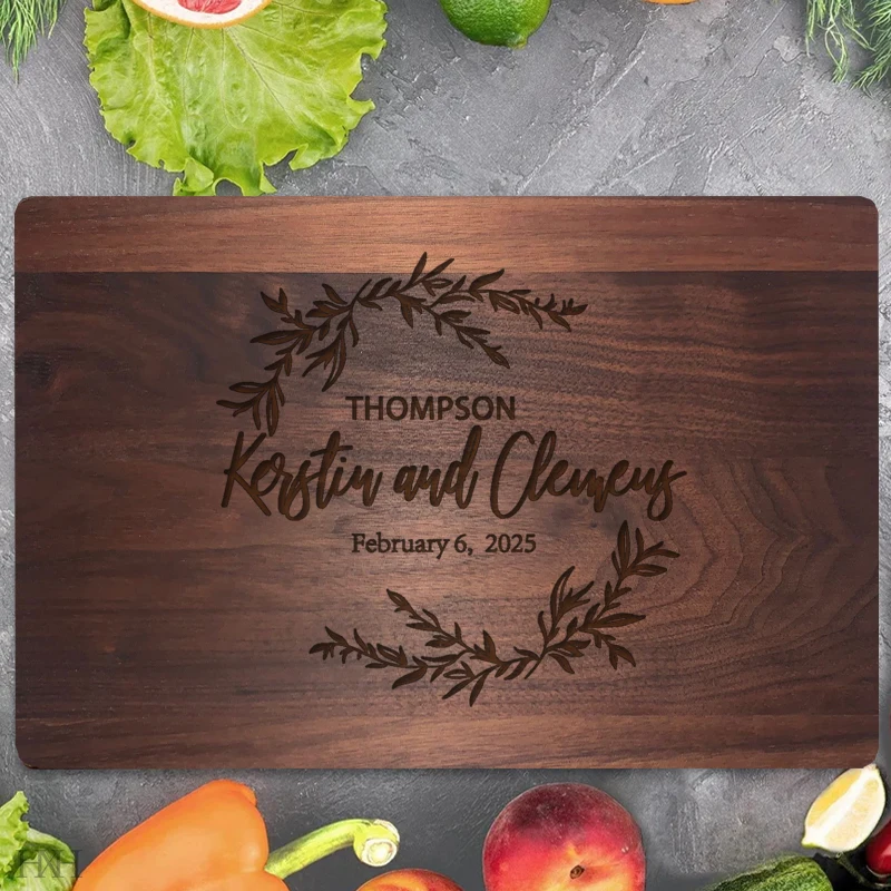 PERSONALIZED GIFT Wooden Cutting Board, Custom Cutting Board for Wedding Gift, Bridal Shower Gift, Housewarming Gift