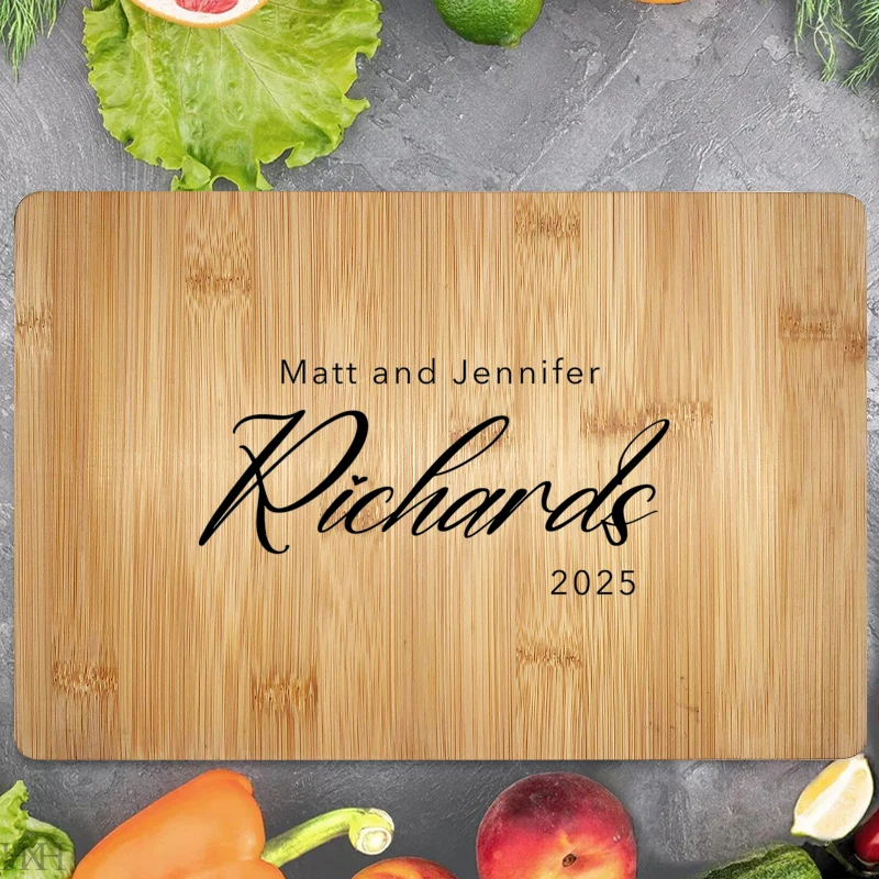 PERSONALIZED GIFT Wooden Cutting Board, Custom Cutting Board for Wedding Gift, Bridal Shower Gift, Housewarming Gift