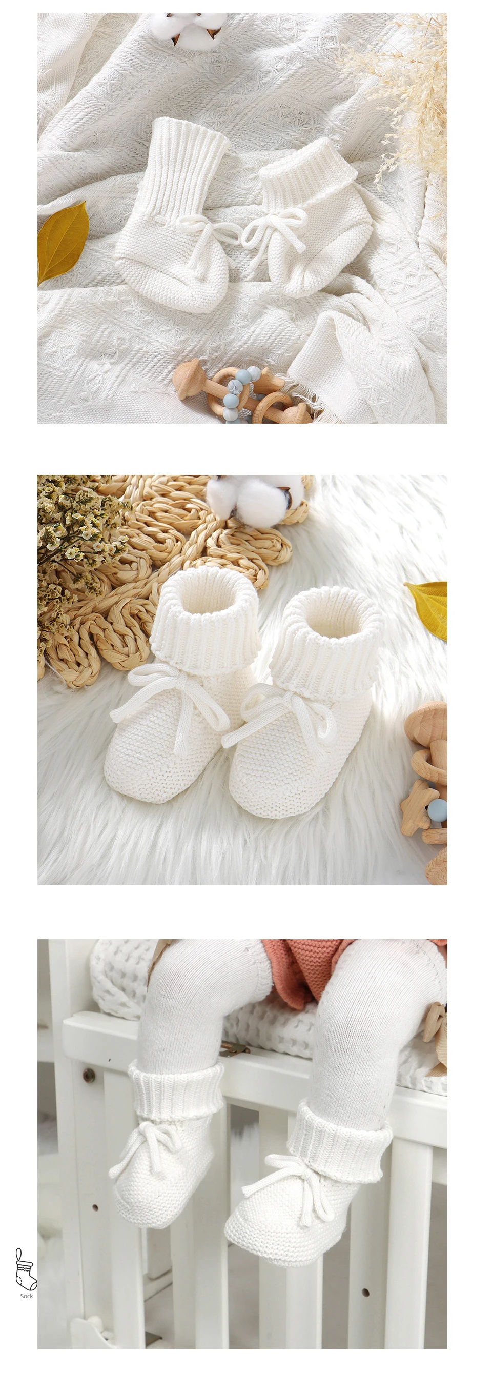 Baby First Walkers Breathable Anti-slip Knitted Newborn Infant Boys Girls Solid Booties Prewalkers 0-18m Toddler Unisex Footwear
