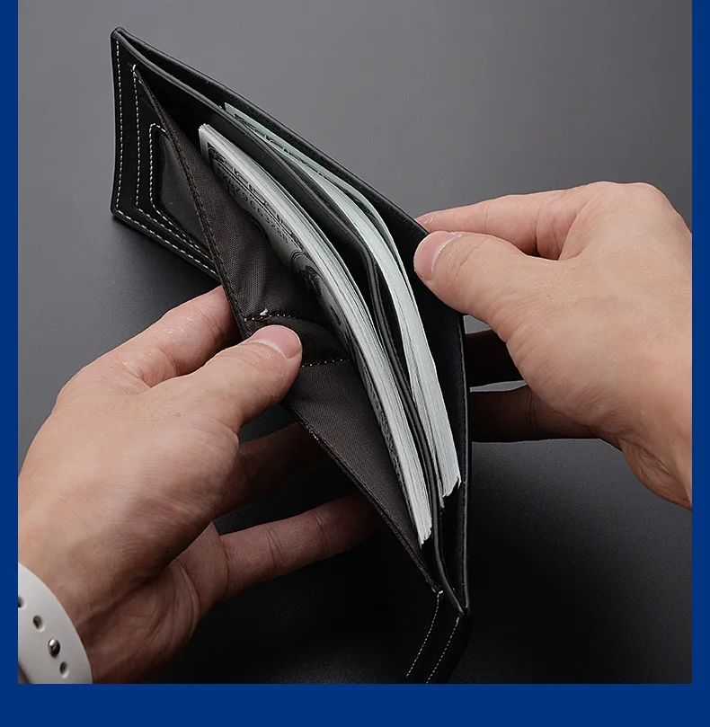 2023New Wallet Men Leather Purse for Men Wallets with Zipper Card Holder Coin Pocket Male Money Bag Classic Monederos De Hombre