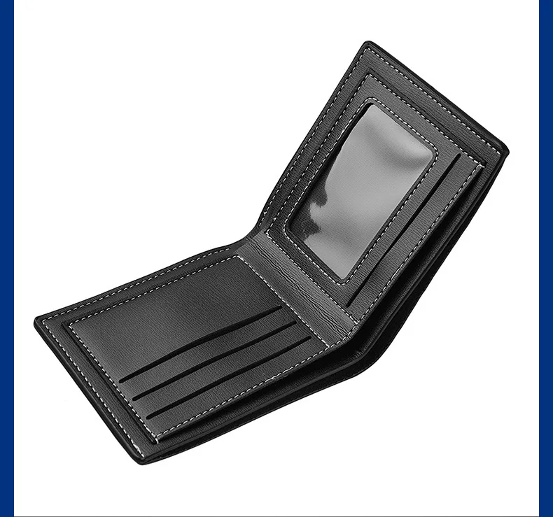 2023New Wallet Men Leather Purse for Men Wallets with Zipper Card Holder Coin Pocket Male Money Bag Classic Monederos De Hombre