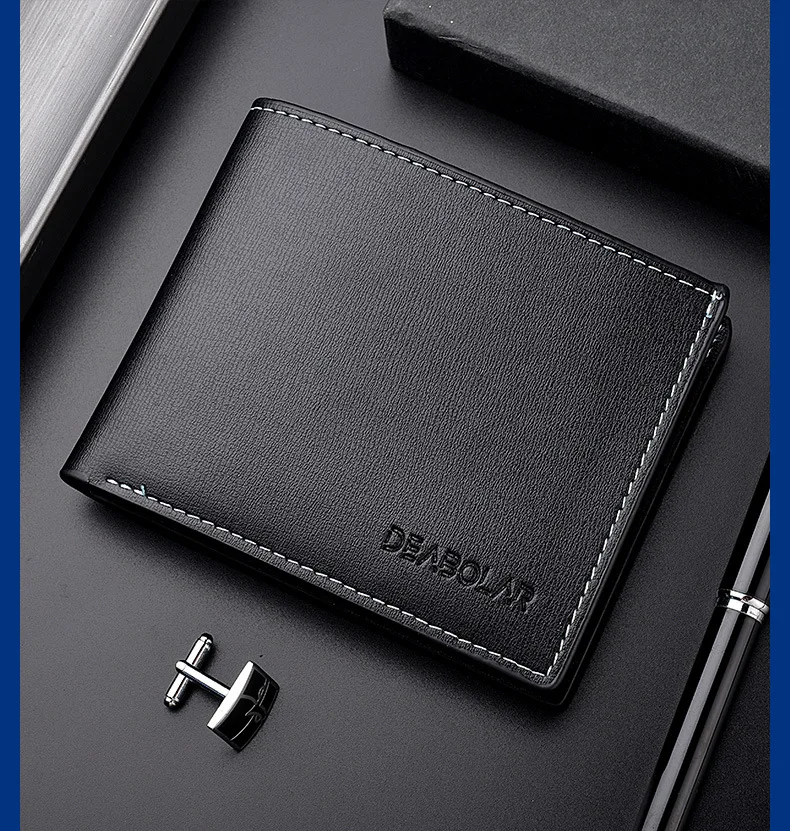 2023New Wallet Men Leather Purse for Men Wallets with Zipper Card Holder Coin Pocket Male Money Bag Classic Monederos De Hombre