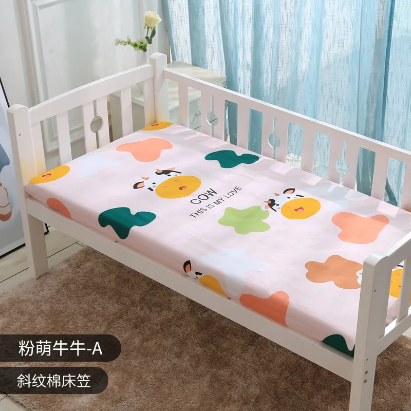 130cm * 70cm Cotton Crib Top Baby Bed Cover Child Infant Newborn Mattress Cover Twill Cotton Bedding