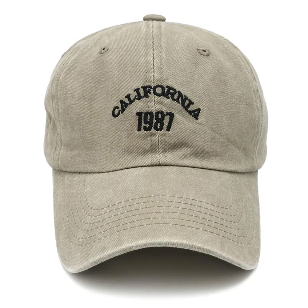 2023 New Vintage California 1987 Embroideried Basebal Cap Hip Hop Adjustable Black Cotton Dad Hats for Men Gorras Hombre Beisbol