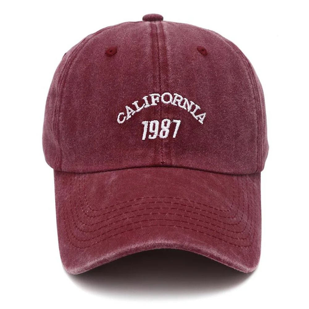 2023 New Vintage California 1987 Embroideried Basebal Cap Hip Hop Adjustable Black Cotton Dad Hats for Men Gorras Hombre Beisbol
