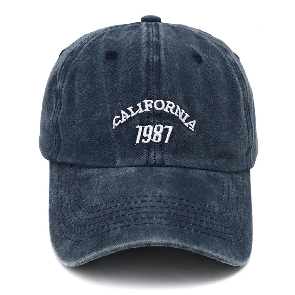2023 New Vintage California 1987 Embroideried Basebal Cap Hip Hop Adjustable Black Cotton Dad Hats for Men Gorras Hombre Beisbol