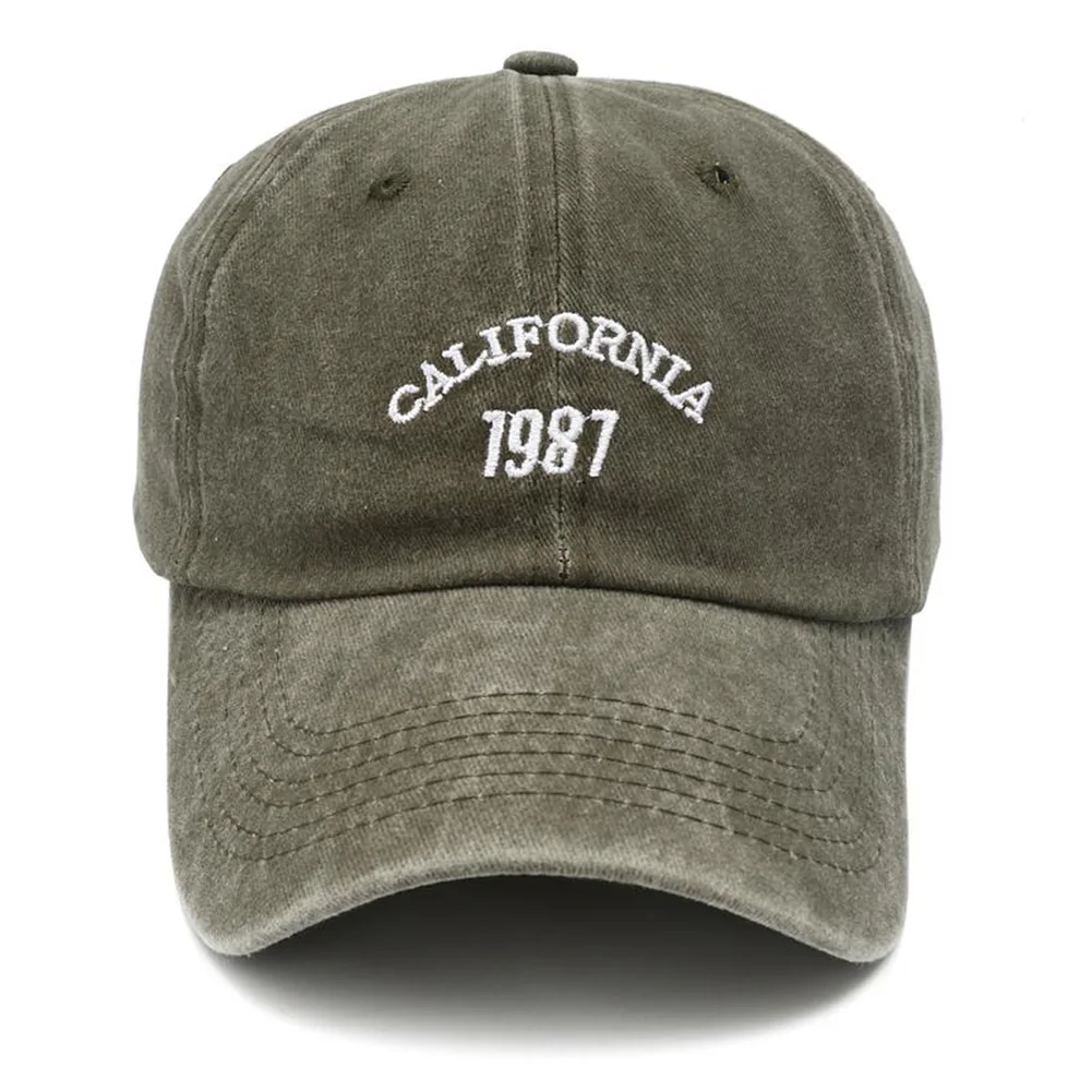2023 New Vintage California 1987 Embroideried Basebal Cap Hip Hop Adjustable Black Cotton Dad Hats for Men Gorras Hombre Beisbol