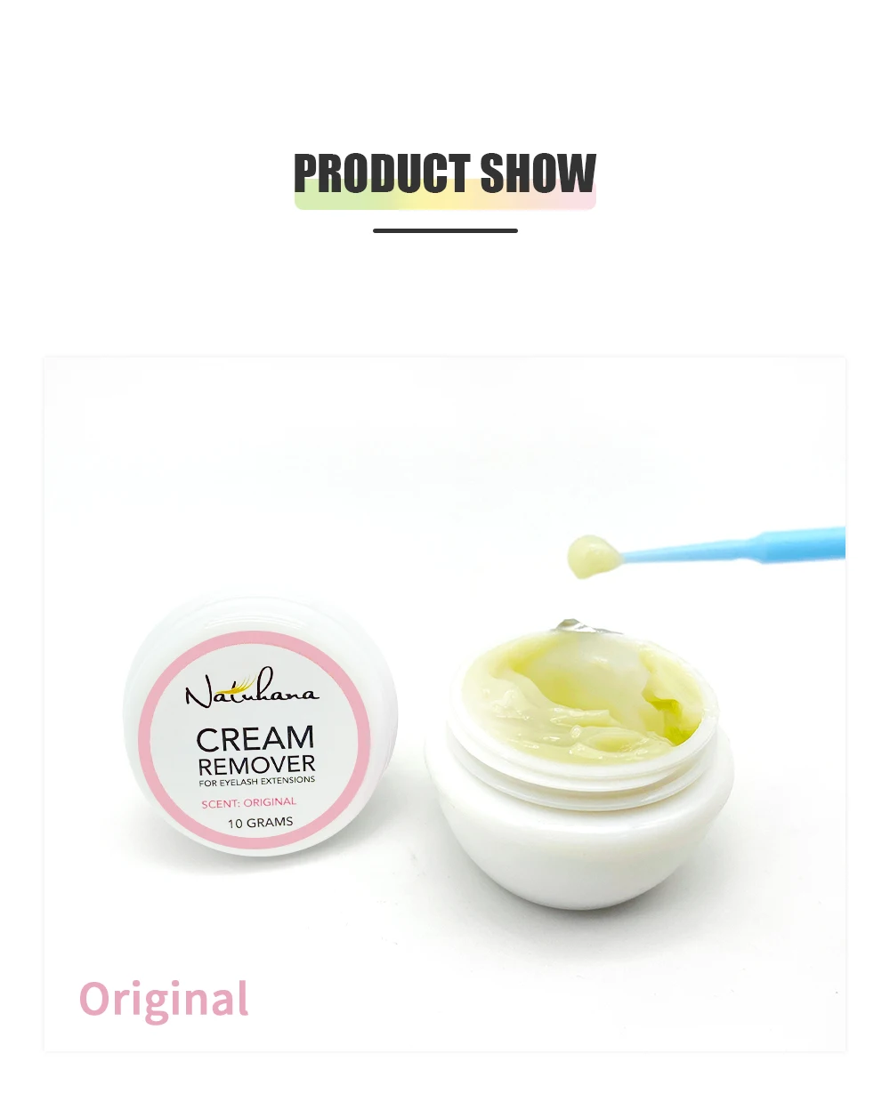 NATUHANA 10g/15g Grafting Eyelash Extension Glue Cream Remover Non-irritating Plant Lashes Gel Remover Adhesive for Makeup Tools