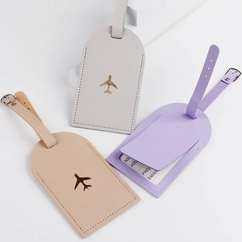 Women Men Solid Colour Passport Cover Case and Luggage Tag Fashion Travel Passport Card Holder Wallet Case Travel Accessories
