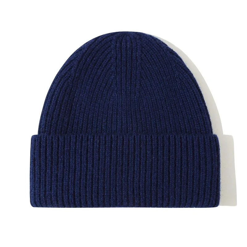 Wool Beanies Women Knitted Cap Hat Men Winter Warm Bonnet