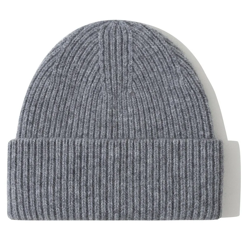 Wool Beanies Women Knitted Cap Hat Men Winter Warm Bonnet