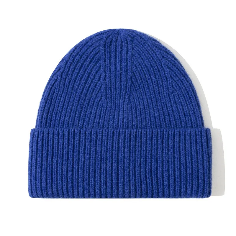 Wool Beanies Women Knitted Cap Hat Men Winter Warm Bonnet