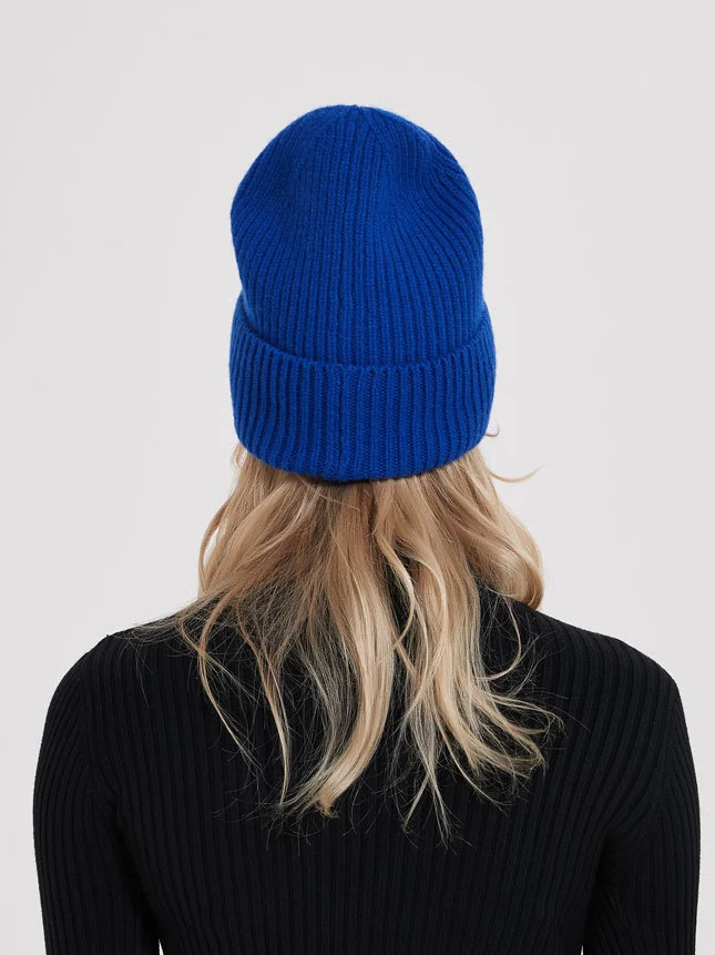 Wool Beanies Women Knitted Cap Hat Men Winter Warm Bonnet