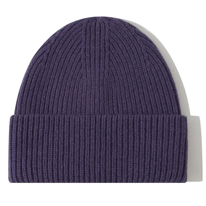 Wool Beanies Women Knitted Cap Hat Men Winter Warm Bonnet