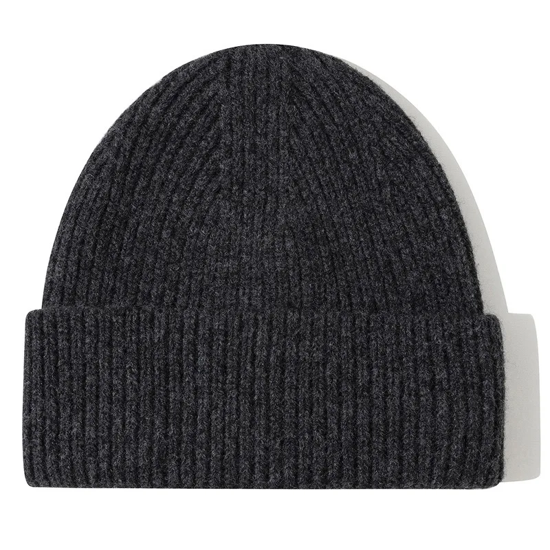 Wool Beanies Women Knitted Cap Hat Men Winter Warm Bonnet