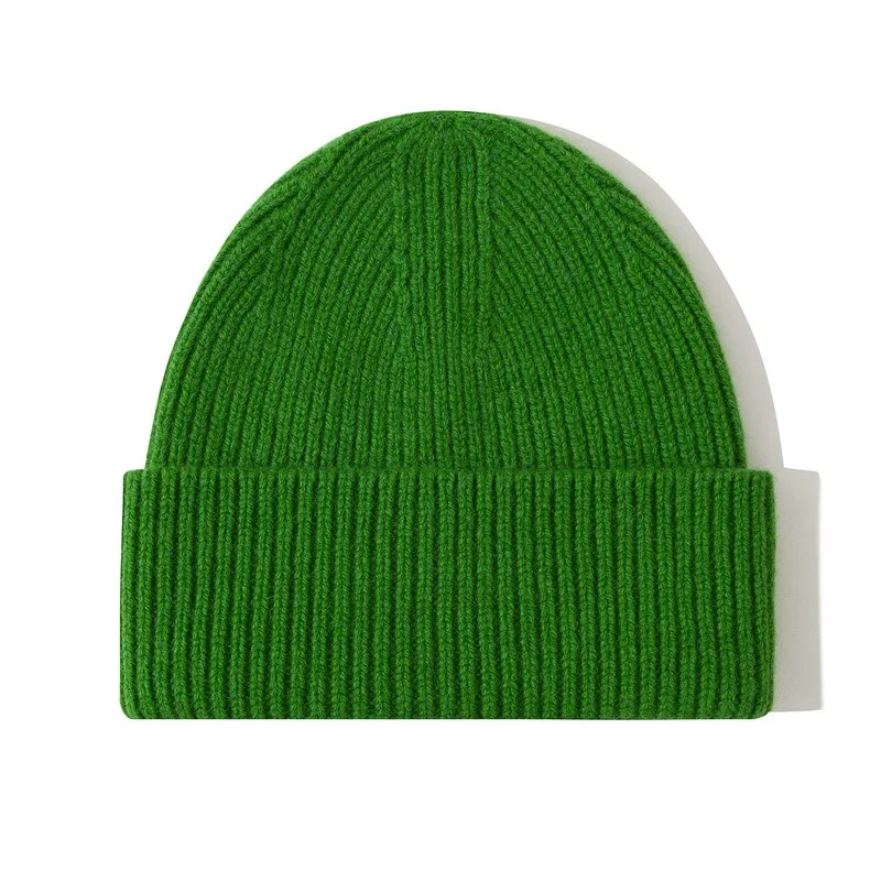 Wool Beanies Women Knitted Cap Hat Men Winter Warm Bonnet