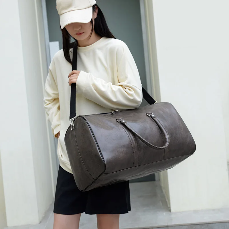 Travel Bag For Men Pu Leather Shoulder Bag Big Capacity Tote Bags For Women Fashion New Duffle Crossbody Bag Sports Pack luggage