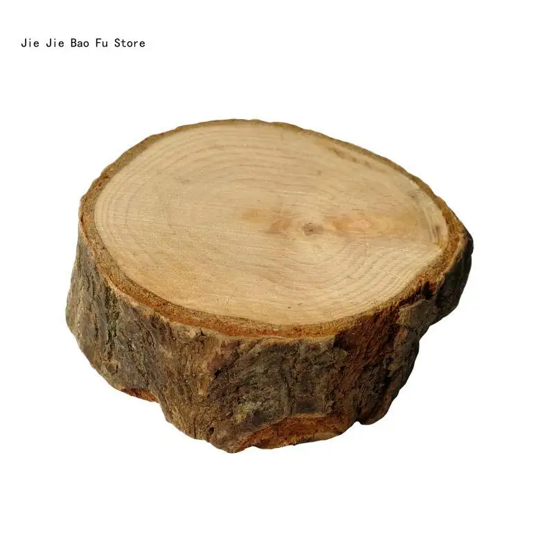 Wooden Stump Candle Holder Plant Flower Plot Ornament Craft Decoration for Birthday Party Valentine's Day Table Decor