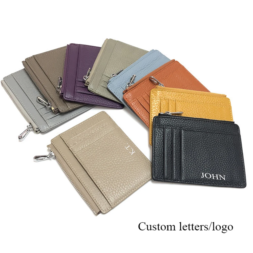 100% Cowhide Passport Holder Factory Genuine Leather Engrave Letters Men Women Passport Cover Customized Name Travel Card Wallet