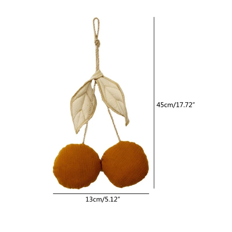 Cute Cherry Wall Hanging Ornaments Cotton Kids Room Nordic Style Hanging Decorations Baby Bedroom Home Party Decor