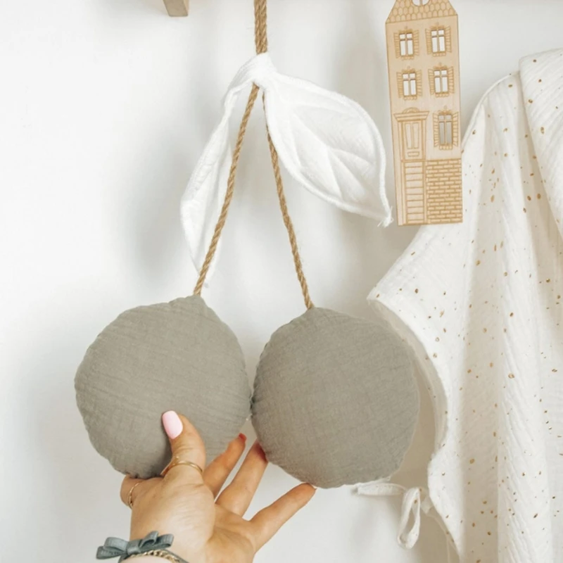 Cute Cherry Wall Hanging Ornaments Cotton Kids Room Nordic Style Hanging Decorations Baby Bedroom Home Party Decor