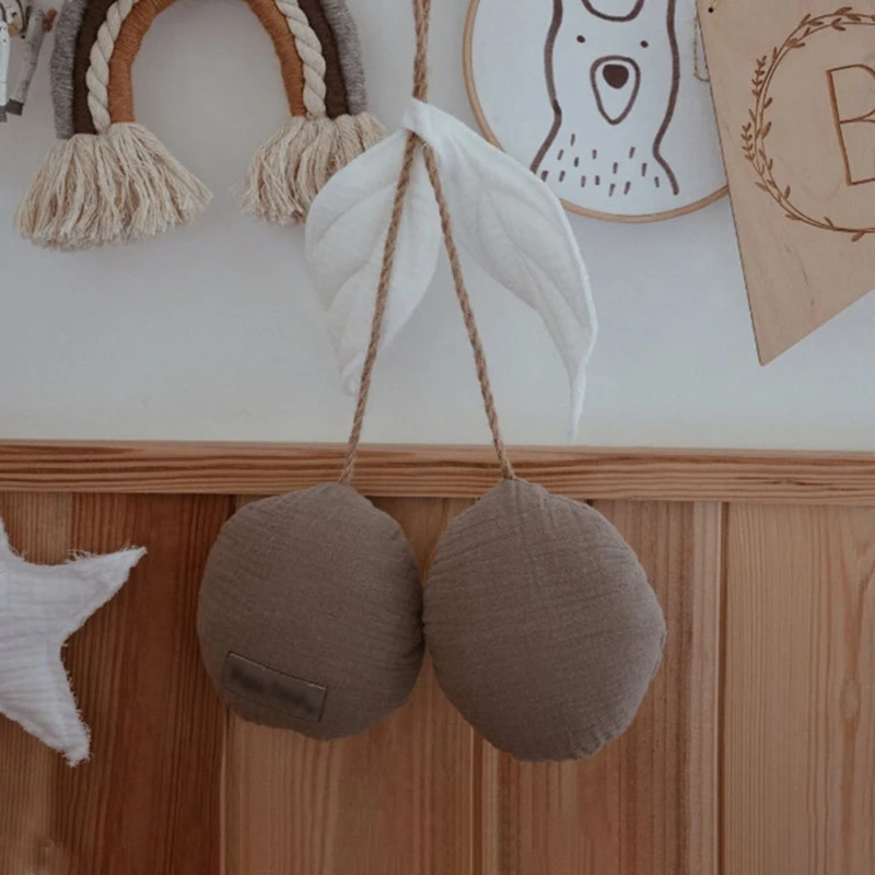 Cute Cherry Wall Hanging Ornaments Cotton Kids Room Nordic Style Hanging Decorations Baby Bedroom Home Party Decor
