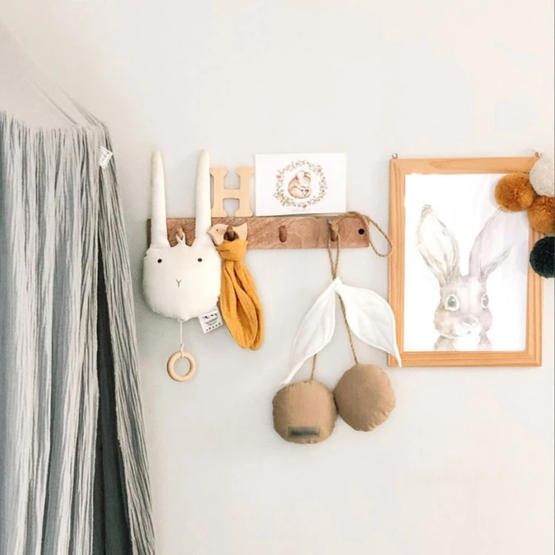 Cute Cherry Wall Hanging Ornaments Cotton Kids Room Nordic Style Hanging Decorations Baby Bedroom Home Party Decor