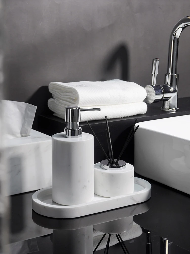 Real Luxurious Marble Vanity Tray for Perfume Candles Jewelry Luxury Calacatta Marble Tray for Home Decor