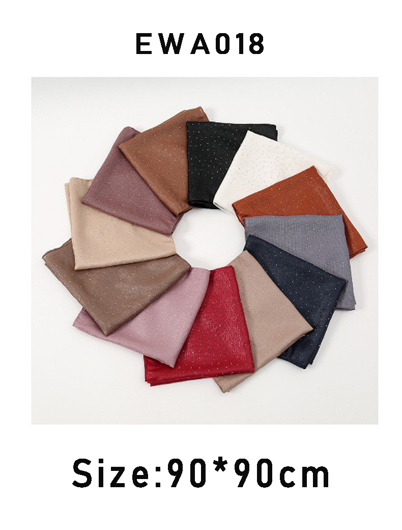 Plain Wrinkle Square Pleated Scarf Satin Shawls Wrap Stole Muslim Hijab 90*90cm Malaysia Kerchief Bandanas Headband Silk Scarves