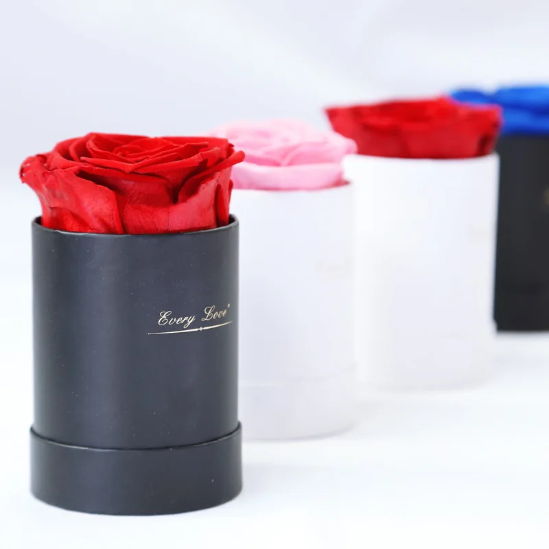 Preserved Rose Flower Round Hug Bucket Gift Box Eternal Flower Immortal Rose Wedding Valentines Day Gift For Girlfriend Mum Wife