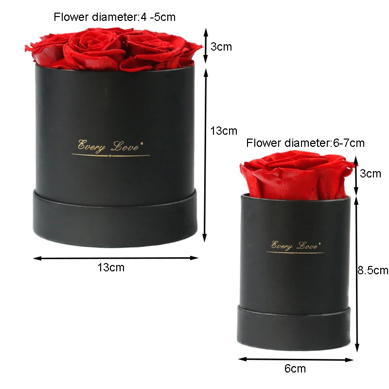 Preserved Rose Flower Round Hug Bucket Gift Box Eternal Flower Immortal Rose Wedding Valentines Day Gift For Girlfriend Mum Wife