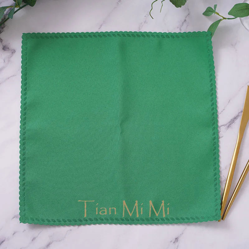 10pcs Napkins Cloth Linen Polyester Diner Handkerchief Hanky for Wedding Party Birthday Banquet Restaurant Supplies 30cm X 30cm